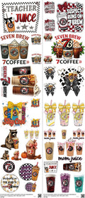 Food & Drink Style mixed-style heat transfer design set on a 23.5 by 53 inch sheet