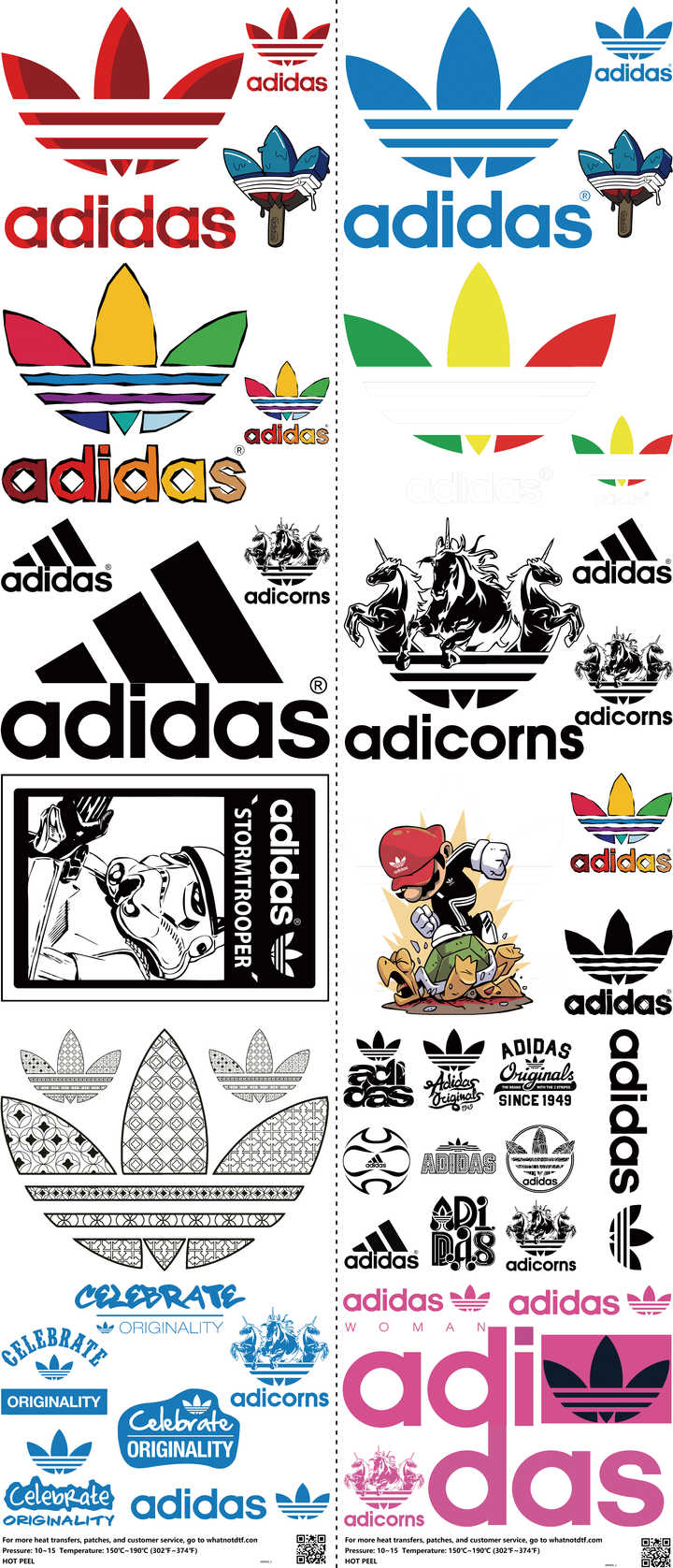 Athletic Style mixed-style heat transfer design set on a 23.5 by 53 inch sheet