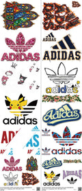 Athletic Style mixed-style heat transfer design set on a 23.5 by 53 inch sheet