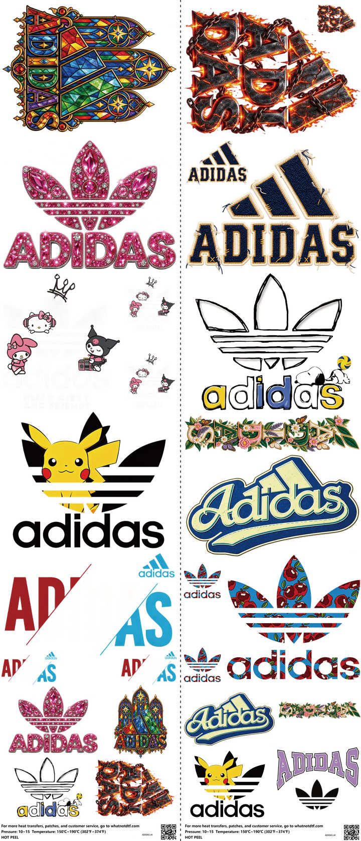 Athletic Style mixed-style heat transfer design set on a 23.5 by 53 inch sheet