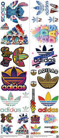Athletic Style mixed-style heat transfer design set on a 23.5 by 53 inch sheet