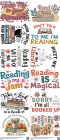 Books mixed-style heat transfer design set on a 23.5 by 53 inch sheet