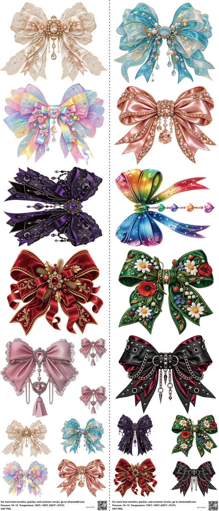 Bow Z3 mixed-style heat transfer design set on a 23.5 by 53 inch sheet