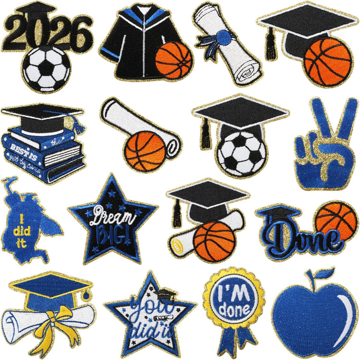 C27BY Embroidery Patch Gang Sheet