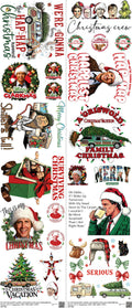 Christmas Vacation mixed-style heat transfer design set on a 23.5 by 53 inch sheet