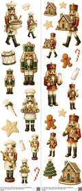 Christmas mixed-style heat transfer design set on a 23.5 by 53 inch sheet