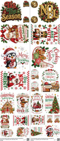 Christmas Z11 mixed-style heat transfer design set on a 23.5 by 53 inch sheet