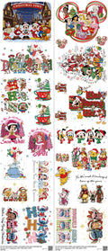 Christmas Z13 mixed-style heat transfer design set on a 23.5 by 53 inch sheet