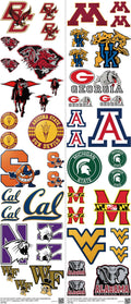 College Football mixed-style heat transfer design set on a 23.5 by 53 inch sheet