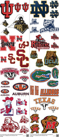 College Football mixed-style heat transfer design set on a 23.5 by 53 inch sheet