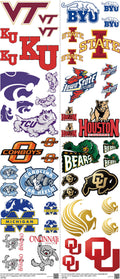 College Football mixed-style heat transfer design set on a 23.5 by 53 inch sheet