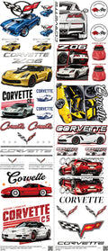 Automotive Style mixed-style heat transfer design set on a 23.5 by 53 inch sheet