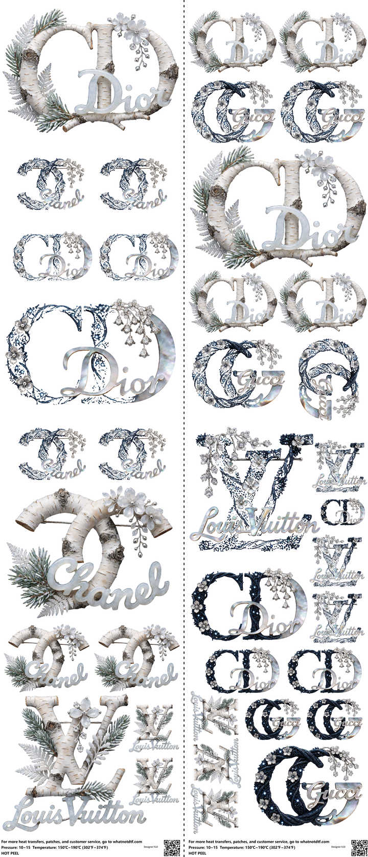 Streetwear Style mixed-style heat transfer design set on a 23.5 by 53 inch sheet