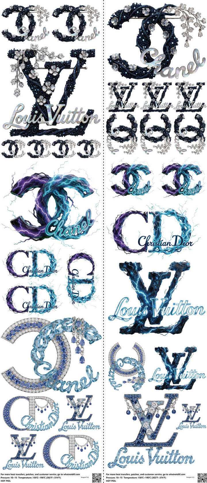 Streetwear Style mixed-style heat transfer design set on a 23.5 by 53 inch sheet