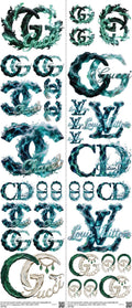 Streetwear Style mixed-style heat transfer design set on a 23.5 by 53 inch sheet