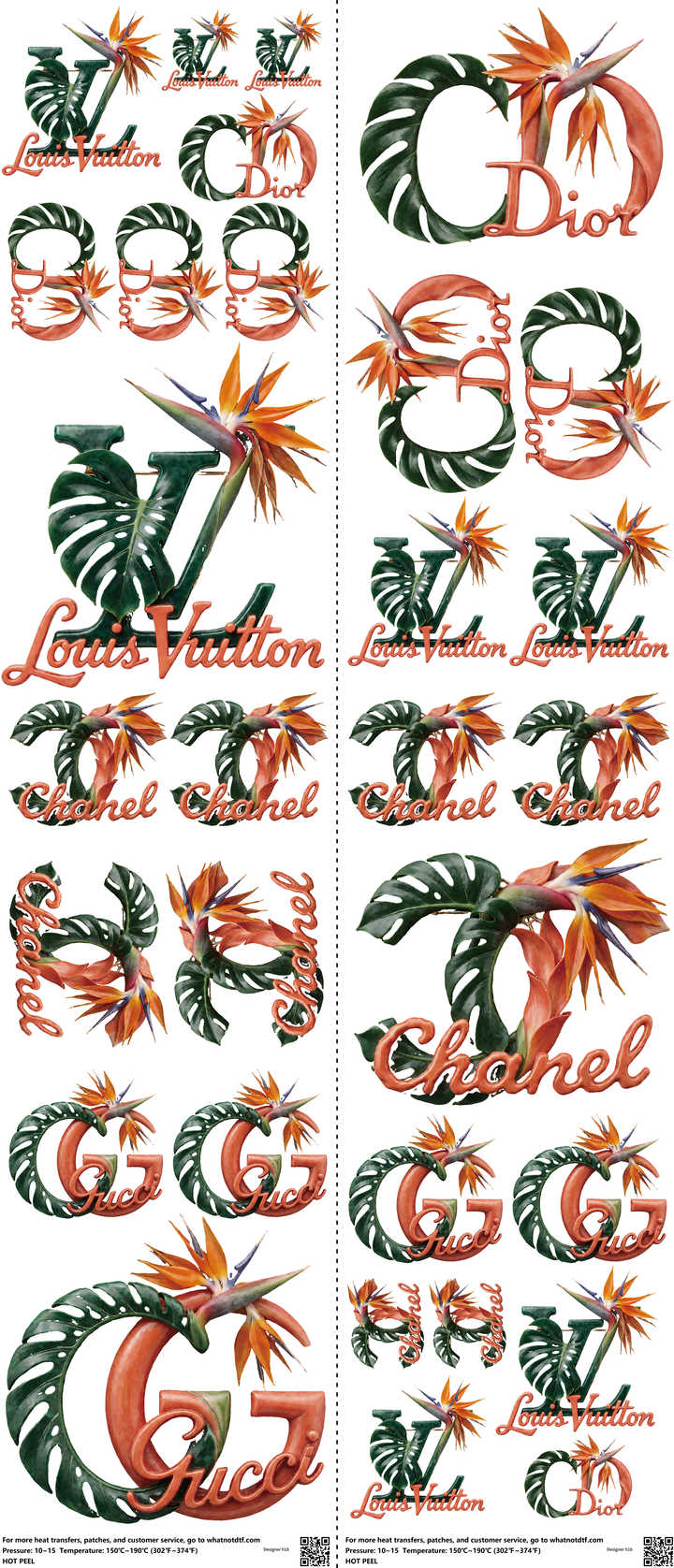 Streetwear Style mixed-style heat transfer design set on a 23.5 by 53 inch sheet