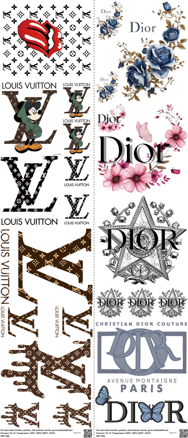 Streetwear Style mixed-style heat transfer design set on a 23.5 by 53 inch sheet