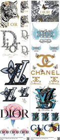 Streetwear Style mixed-style heat transfer design set on a 23.5 by 53 inch sheet