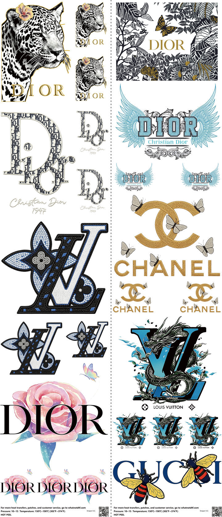 Streetwear Style mixed-style heat transfer design set on a 23.5 by 53 inch sheet