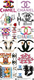 Streetwear Style mixed-style heat transfer design set on a 23.5 by 53 inch sheet