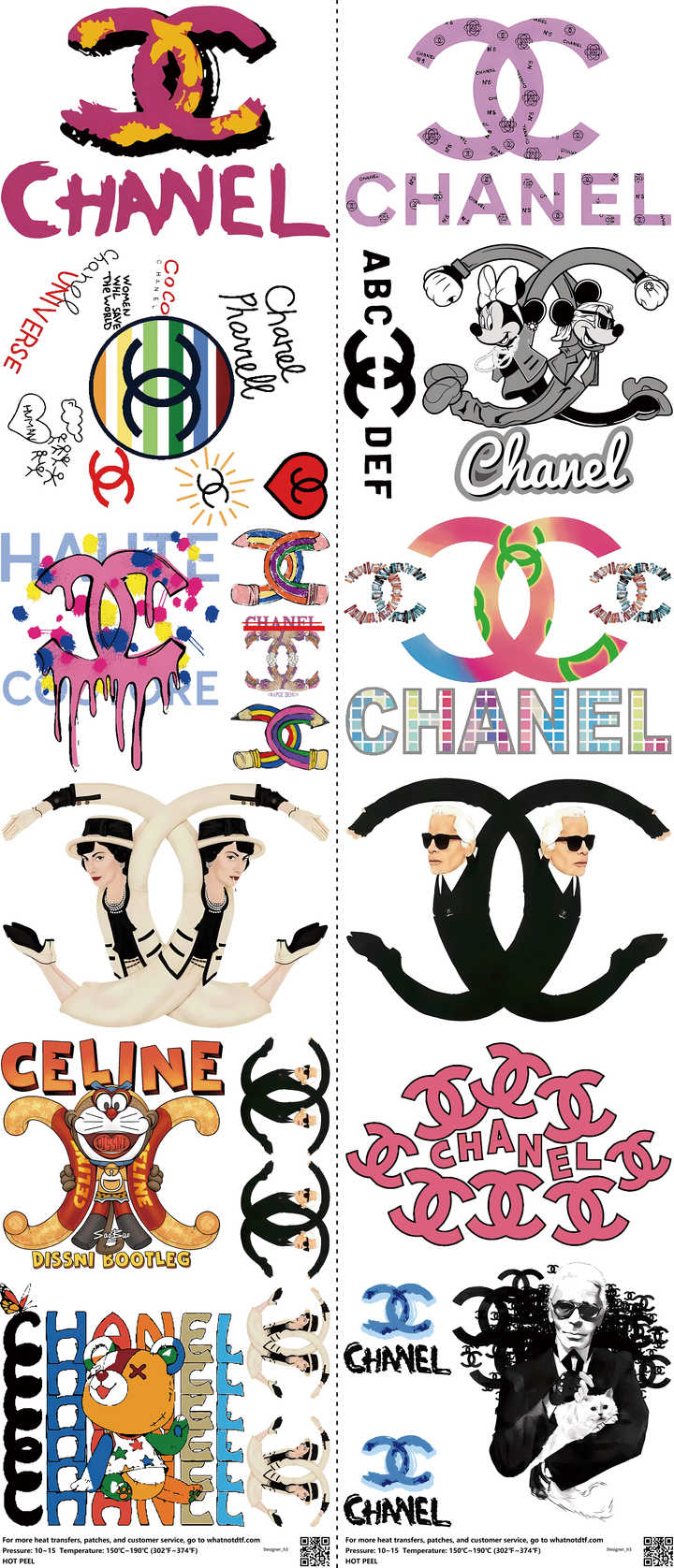 Streetwear Style mixed-style heat transfer design set on a 23.5 by 53 inch sheet