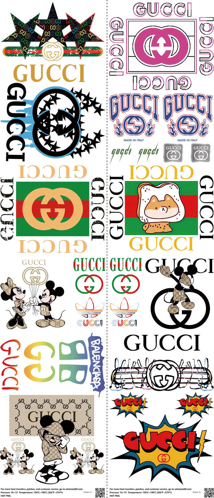 Streetwear Style mixed-style heat transfer design set on a 23.5 by 53 inch sheet