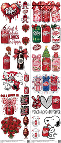 Food & Drink Style mixed-style heat transfer design set on a 23.5 by 53 inch sheet