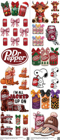 Food & Drink Style mixed-style heat transfer design set on a 23.5 by 53 inch sheet