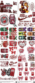 Food & Drink Style mixed-style heat transfer design set on a 23.5 by 53 inch sheet