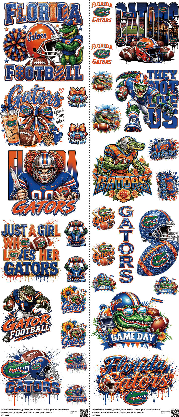 College Football mixed-style heat transfer design set on a 23.5 by 53 inch sheet