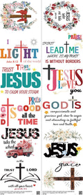 GOD mixed-style heat transfer design set on a 23.5 by 53 inch sheet