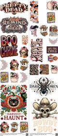 Halloween Mix Ptxy1 mixed-style heat transfer design set on a 23.5 by 53 inch sheet