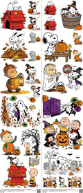 Halloween mixed-style heat transfer design set on a 23.5 by 53 inch sheet