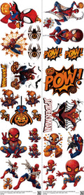Halloween mixed-style heat transfer design set on a 23.5 by 53 inch sheet