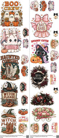 Halloween Ptxy2 mixed-style heat transfer design set on a 23.5 by 53 inch sheet