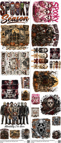 Halloween Z10 mixed-style heat transfer design set on a 23.5 by 53 inch sheet