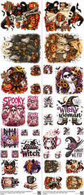 Halloween Z5 mixed-style heat transfer design set on a 23.5 by 53 inch sheet