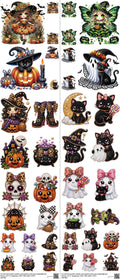 Halloween Z6 mixed-style heat transfer design set on a 23.5 by 53 inch sheet