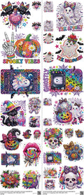 Halloween Z9 mixed-style heat transfer design set on a 23.5 by 53 inch sheet
