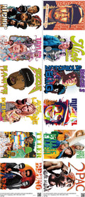 Music-Inspired Art mixed-style heat transfer design set on a 23.5 by 53 inch sheet