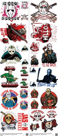 Horror mixed-style heat transfer design set on a 23.5 by 53 inch sheet
