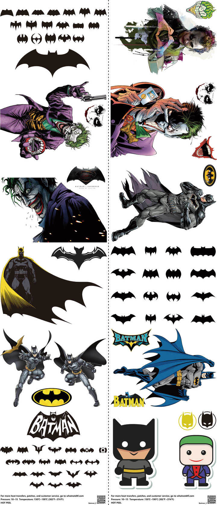 Hero-Inspired Art mixed-style heat transfer design set on a 23.5 by 53 inch sheet