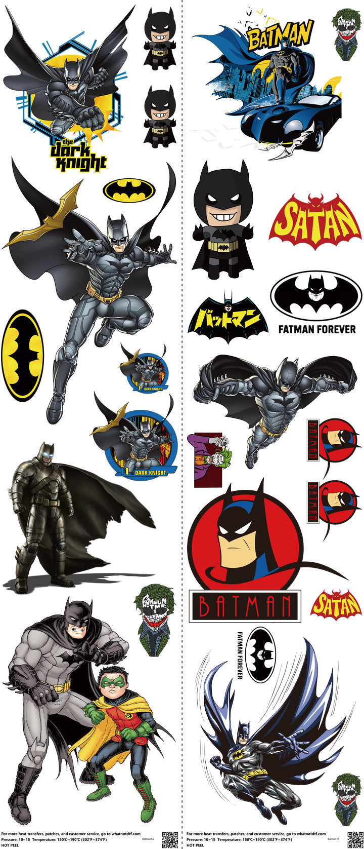 Hero-Inspired Art mixed-style heat transfer design set on a 23.5 by 53 inch sheet