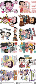 Classic Cartoon Style mixed-style heat transfer design set on a 23.5 by 53 inch sheet