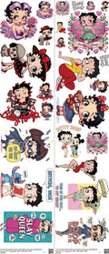 Classic Cartoon Style mixed-style heat transfer design set on a 23.5 by 53 inch sheet