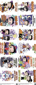 Classic Cartoon Style mixed-style heat transfer design set on a 23.5 by 53 inch sheet