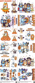 Kids Cartoon Style mixed-style heat transfer design set on a 23.5 by 53 inch sheet