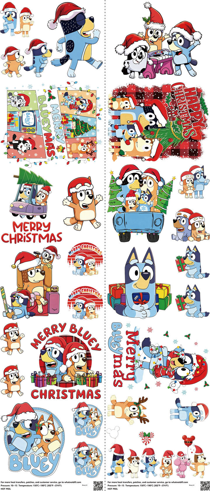 Kids Cartoon Style mixed-style heat transfer design set on a 23.5 by 53 inch sheet