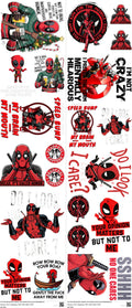 Hero-Inspired Art mixed-style heat transfer design set on a 23.5 by 53 inch sheet