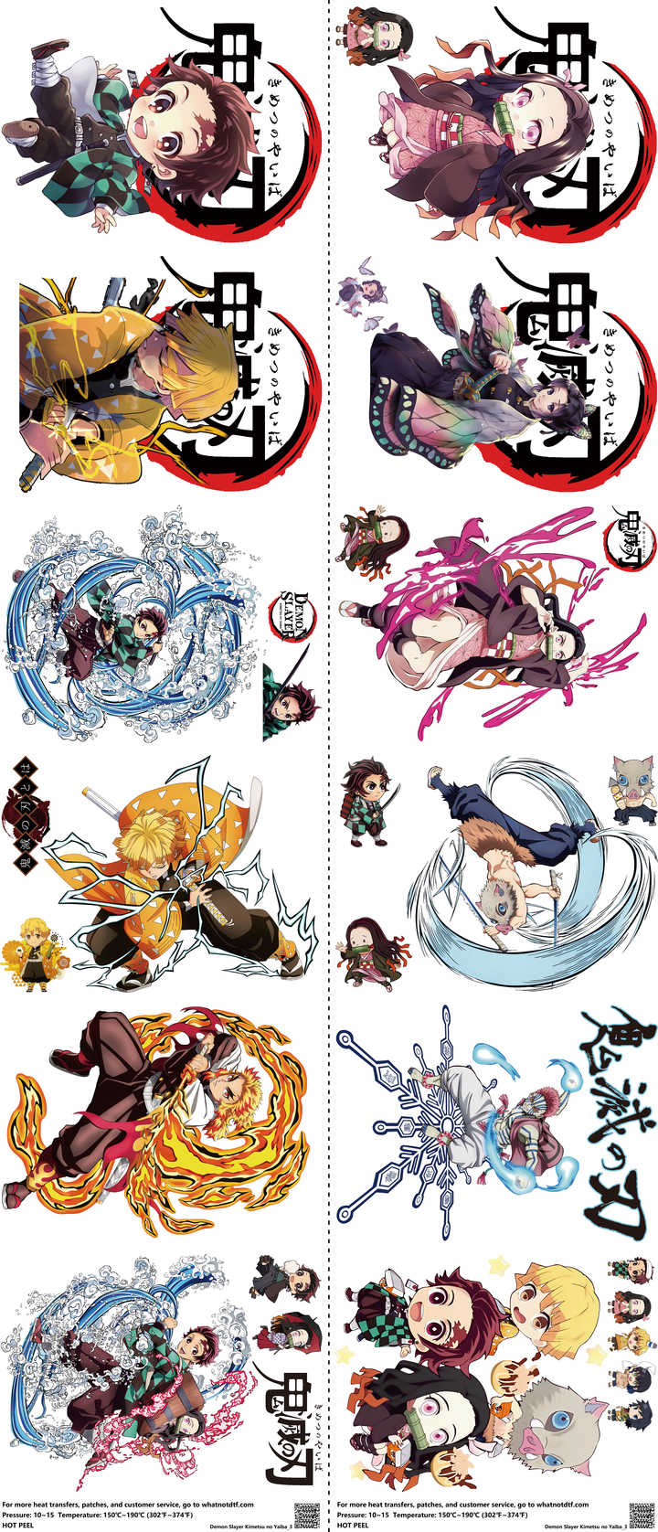 Anime-Inspired Art mixed-style heat transfer design set on a 23.5 by 53 inch sheet